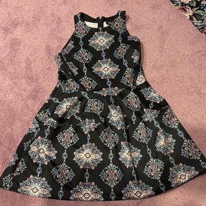 Mossimo Elegant Black Patterned Dress Size L